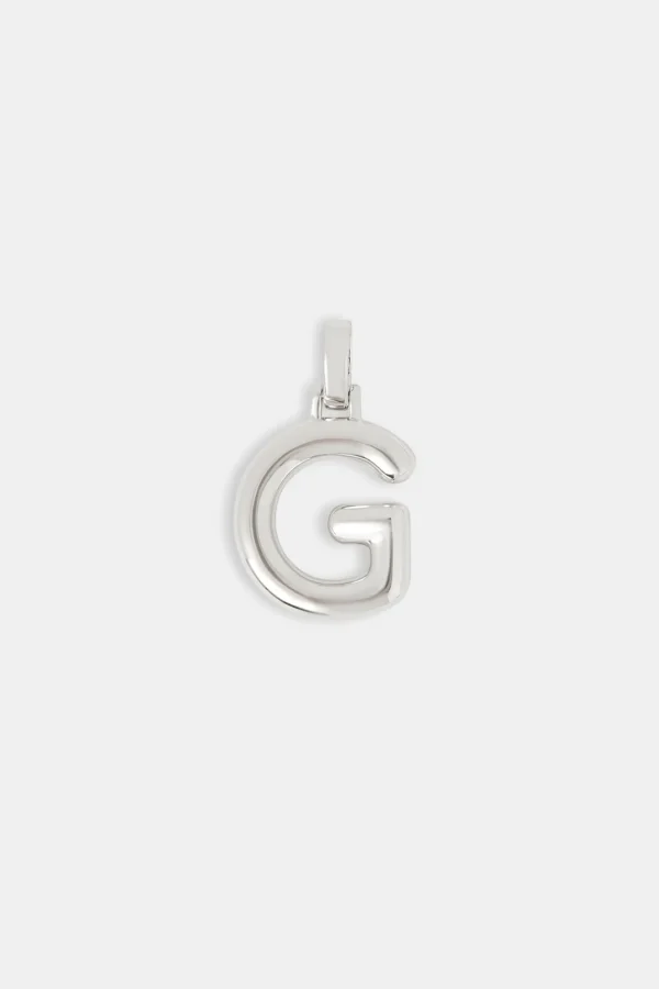 Mini Polished Balloon Letter Pendant - 20mm