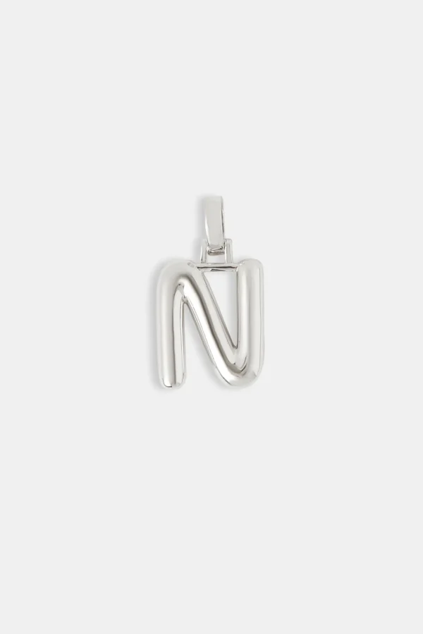 Mini Polished Balloon Letter Pendant - 20mm