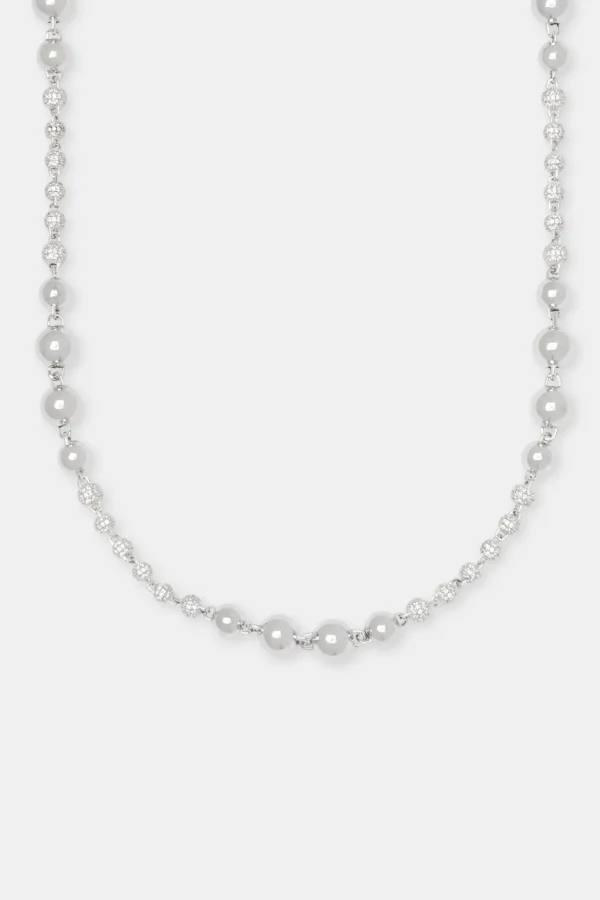 Mixed Size Polished & Ice Ball Chain