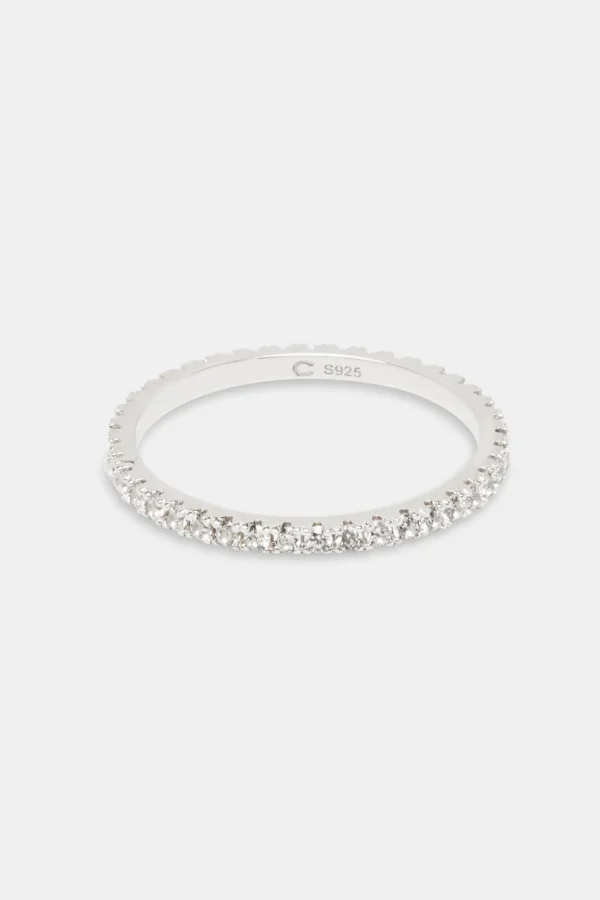 2mm 925 Clear CZ Tennis Ring