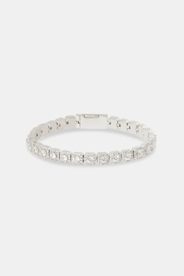 7mm Clustered Tennis Bracelet