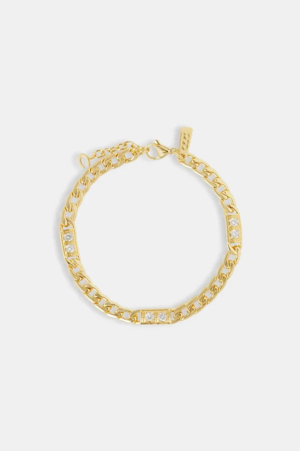 6mm Cuban CZ Panel Bracelet