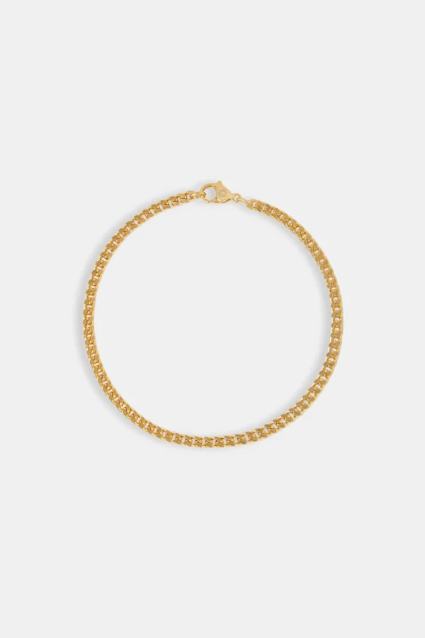 3mm Franco Bracelet - Gold