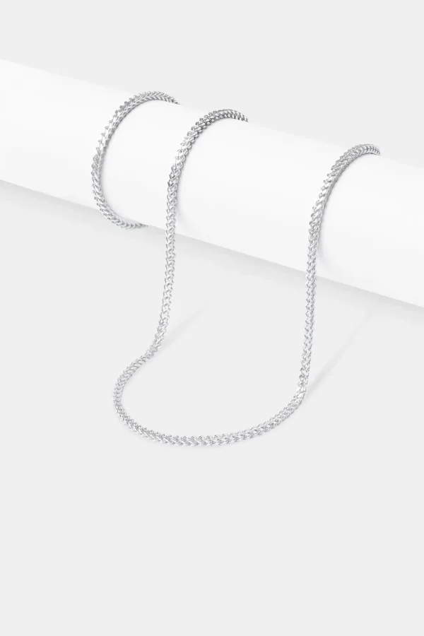 3mm Franco Chain & Bracelet - White