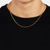 2mm Gold Plated Micro Cuban Chain