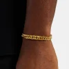 8mm Gold Plated Square Cuban Bracelet