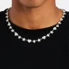 10mm Iced CZ Motif Tennis Chain