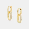 18mm Iced Link Hoop Earrings