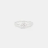 8mm Iced Pave Motif Ring - White