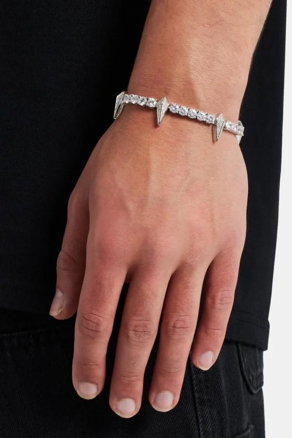 5mm Iced Pave Spike Tennis Bracelet