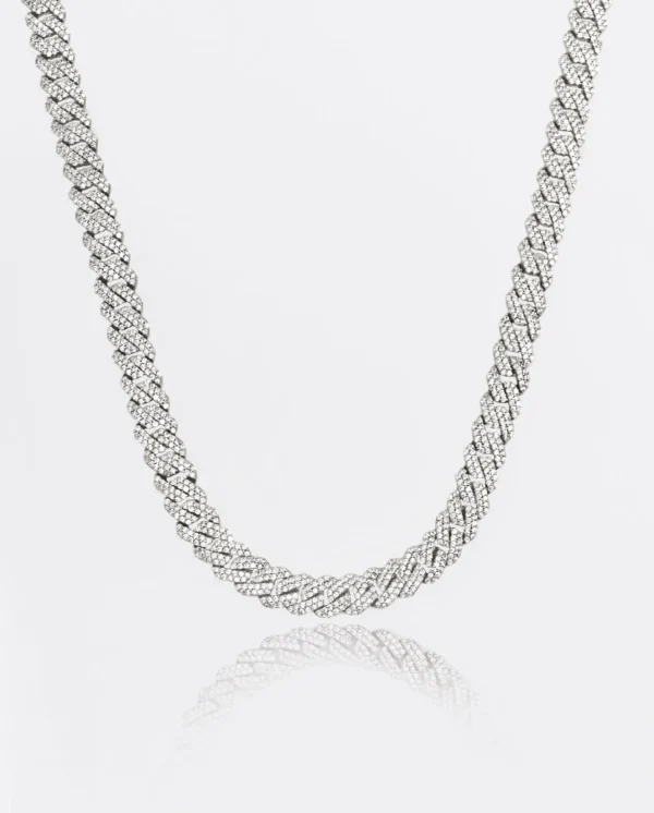 10mm Iced Prong Link Chain