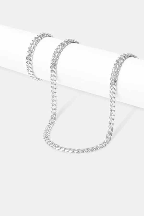 8mm Miami Cuban Chain & Bracelet - White