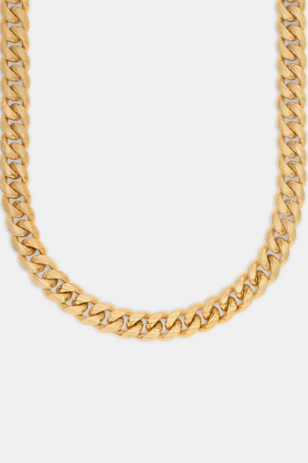 12mm Miami Cuban Link Chain - Gold