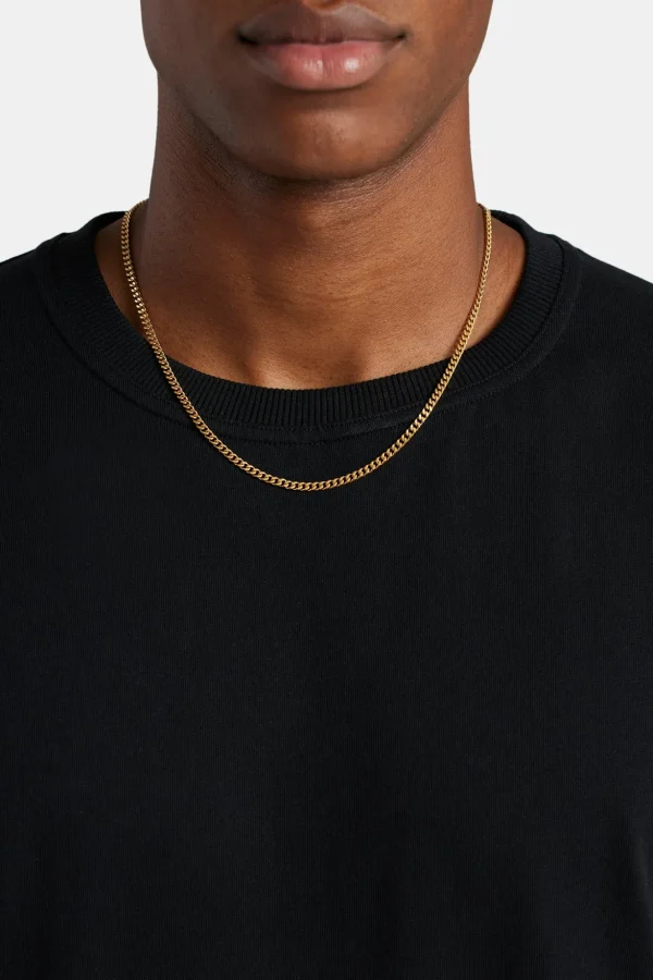 2.5mm Micro Cuban Chain - Gold