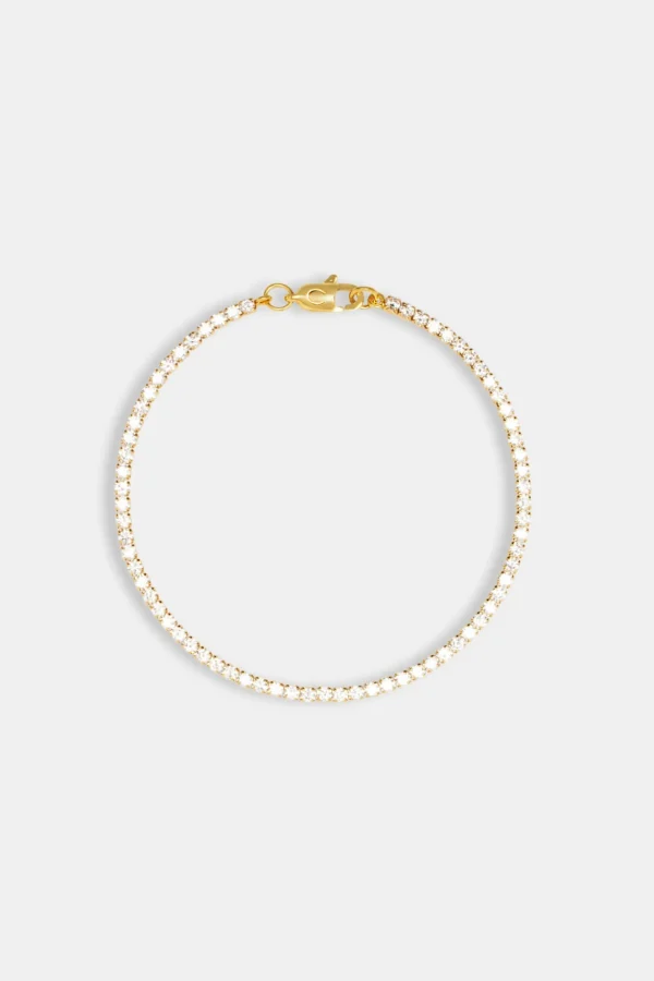 2.5mm Micro Tennis Bracelet - Gold