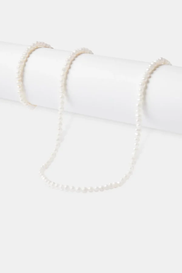 4mm Pearl Chain & Bracelet - White