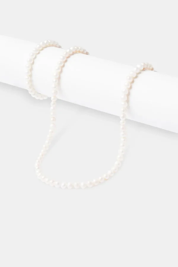 6mm Pearl Chain & Bracelet - White