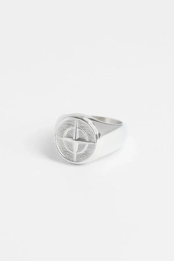 15mm Polished Compass Ring