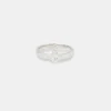 8mm Polished CZ Motif Ring - White