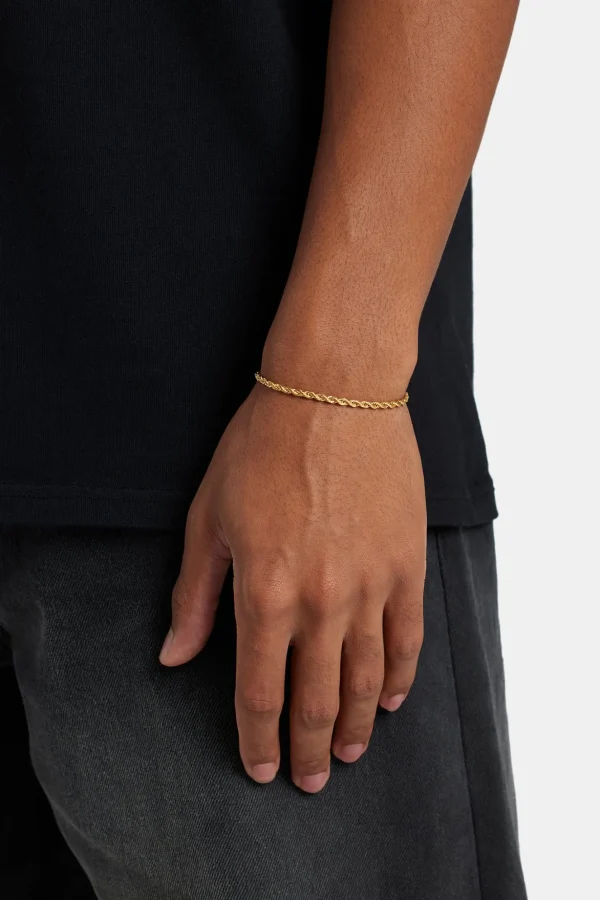 3mm Rope Bracelet - Gold