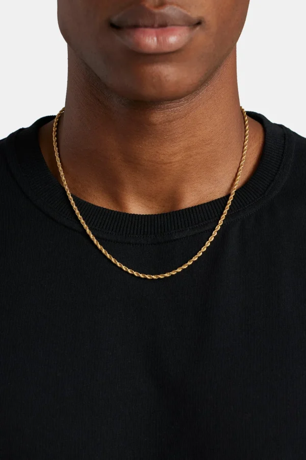 3mm Rope Chain - Gold