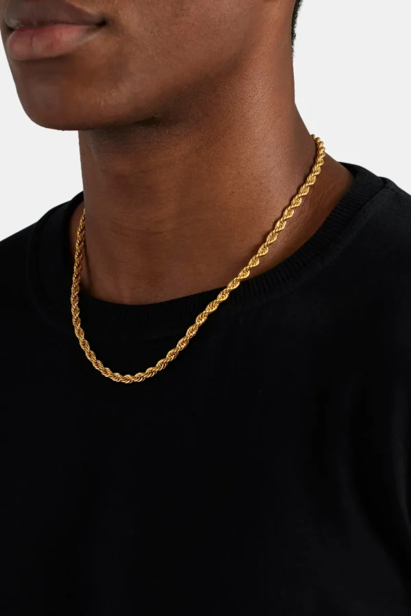 5mm Rope Chain - Gold