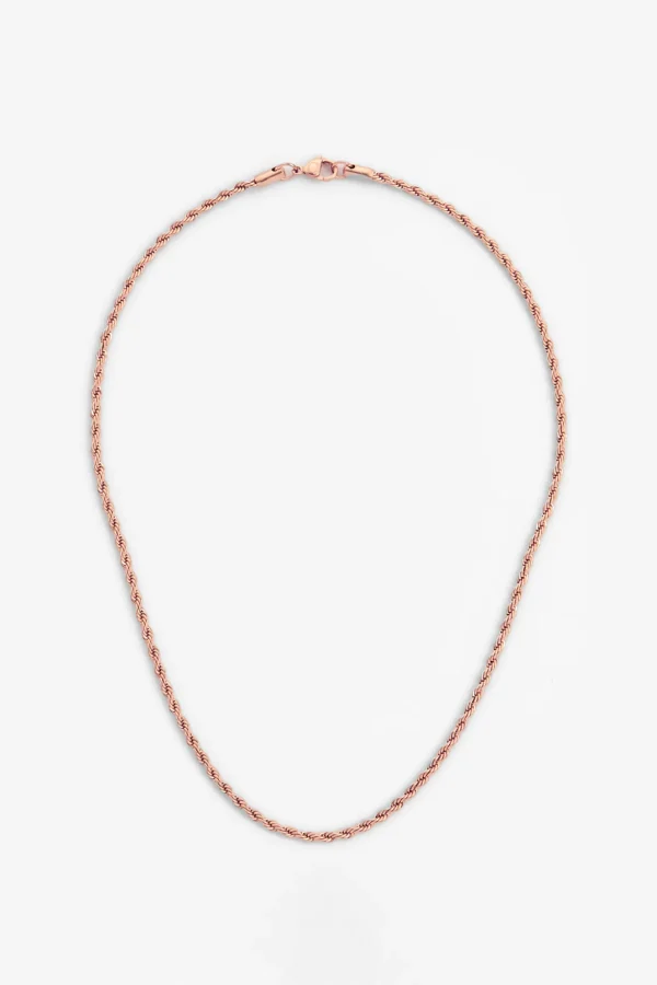 3mm Rope Chain - Rose Gold