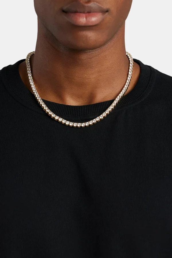 5mm Tennis Chain - Gold