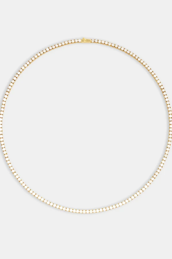 3mm Tennis Chain - Gold