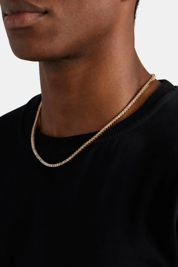 3mm Tennis Chain - Gold