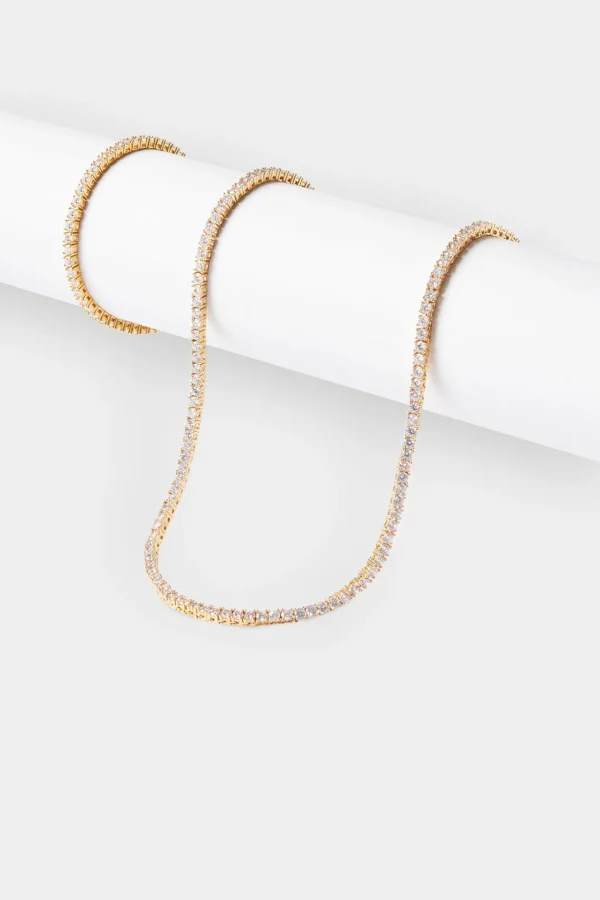 3mm Tennis Chain & Bracelet - Gold