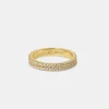 4mm Womens 925 CZ Tennis Ring - Gold