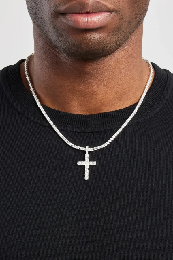 Moissanite Cross Pendant