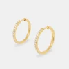 Moissanite Hoop Earrings - Gold