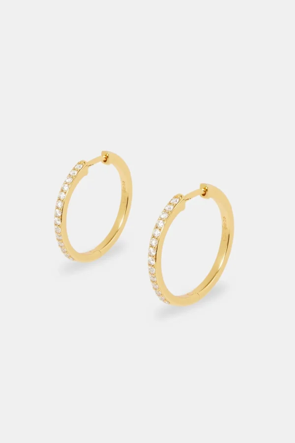 Moissanite Hoop Earrings - Gold