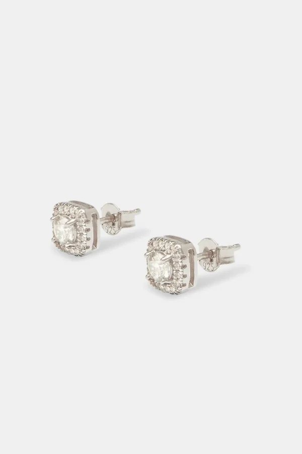 Moissanite 7mm Cluster Stud Earrings