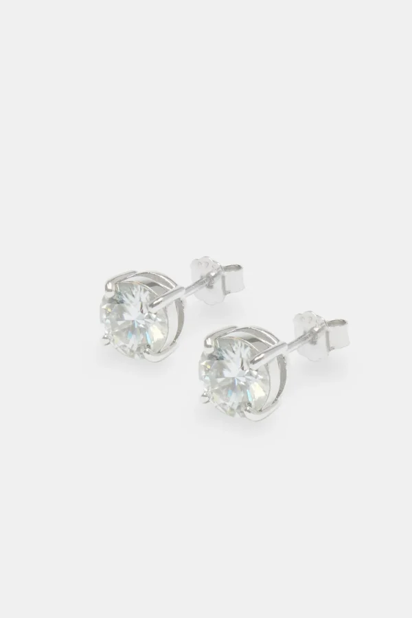 Moissanite Stud Earrings - 8mm