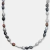 Multi Colour Baroque Freshwater Pearl Bead Necklace - White