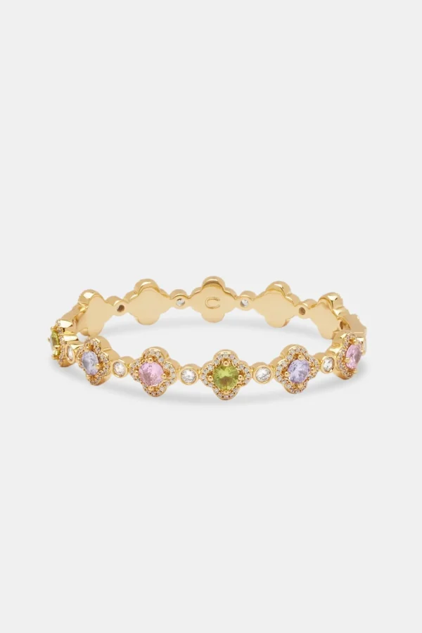 Multi Colour CZ Motif Bangle