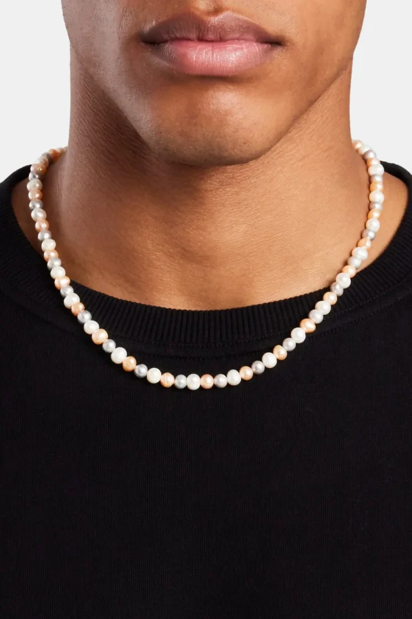 Multi Colour Freshwater Pearl Necklace - White