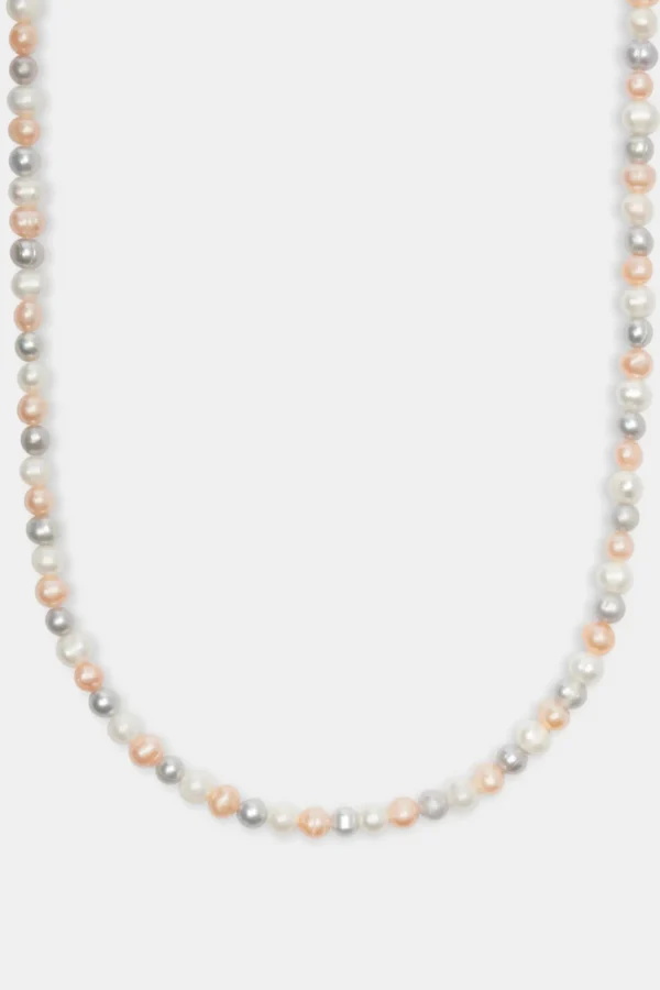 Multi Colour Freshwater Pearl Necklace - White