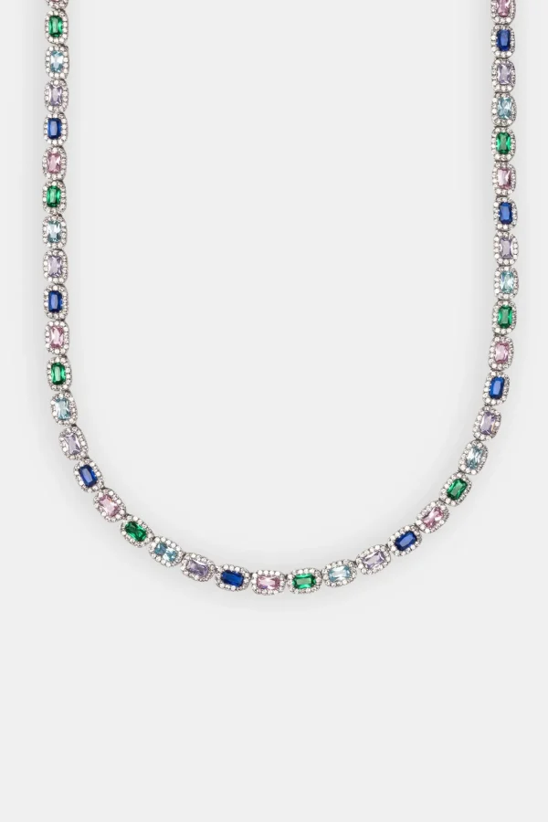 Multi Colour Iced Bezel Chain