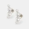 925 Multi CZ Stud Earrings - White