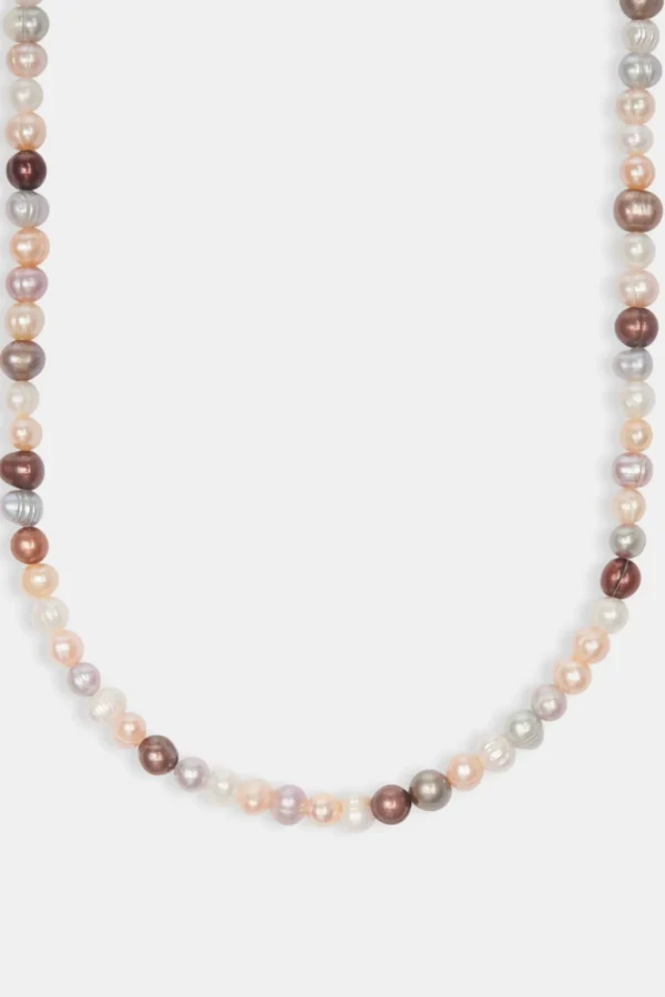 Multi Pink Bead Freshwater Pearl Necklace