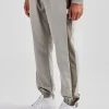 Nylon Colour Block Cuffed Jogger - Grey