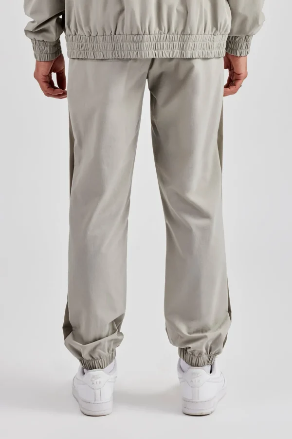 Nylon Colour Block Cuffed Jogger - Grey