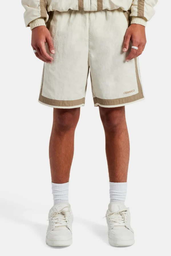 Nylon Colour Block Regular Short - Off White