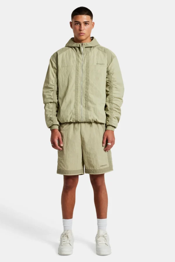 Nylon Colour Block Regular Short - Light Khaki