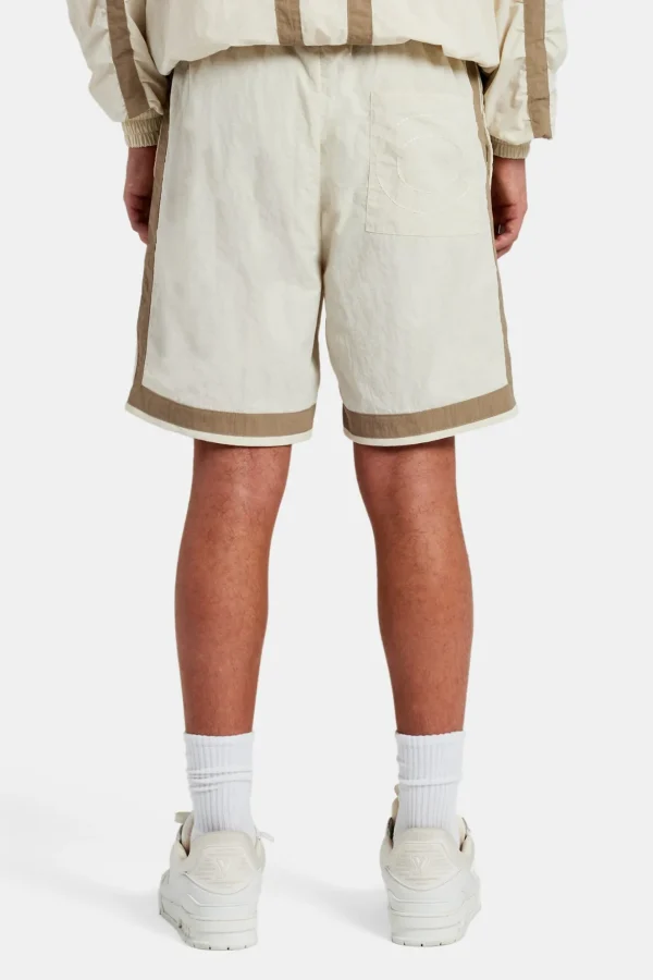 Nylon Colour Block Regular Short - Off White