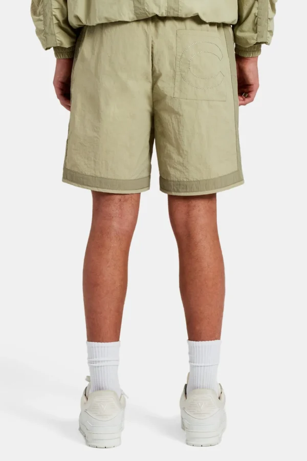 Nylon Colour Block Regular Short - Light Khaki